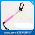 2015 Wholesale for iphone and samsung bluetooth selfie stick with mirror